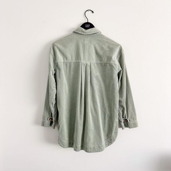 Madewell Corduroy Yorkway Shacket in Sage Mist - Picture 5 of 7